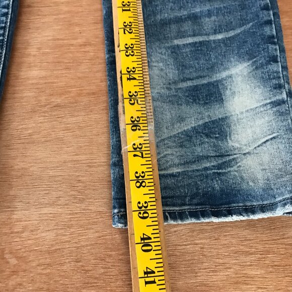 Jordan Craig Sean Legacy Edition Jeans Men Blue 34x32 Distressed Destroyed - Picture 6 of 14